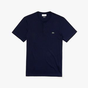 Lacoste Men’s Henley neck Pima cotton shirt